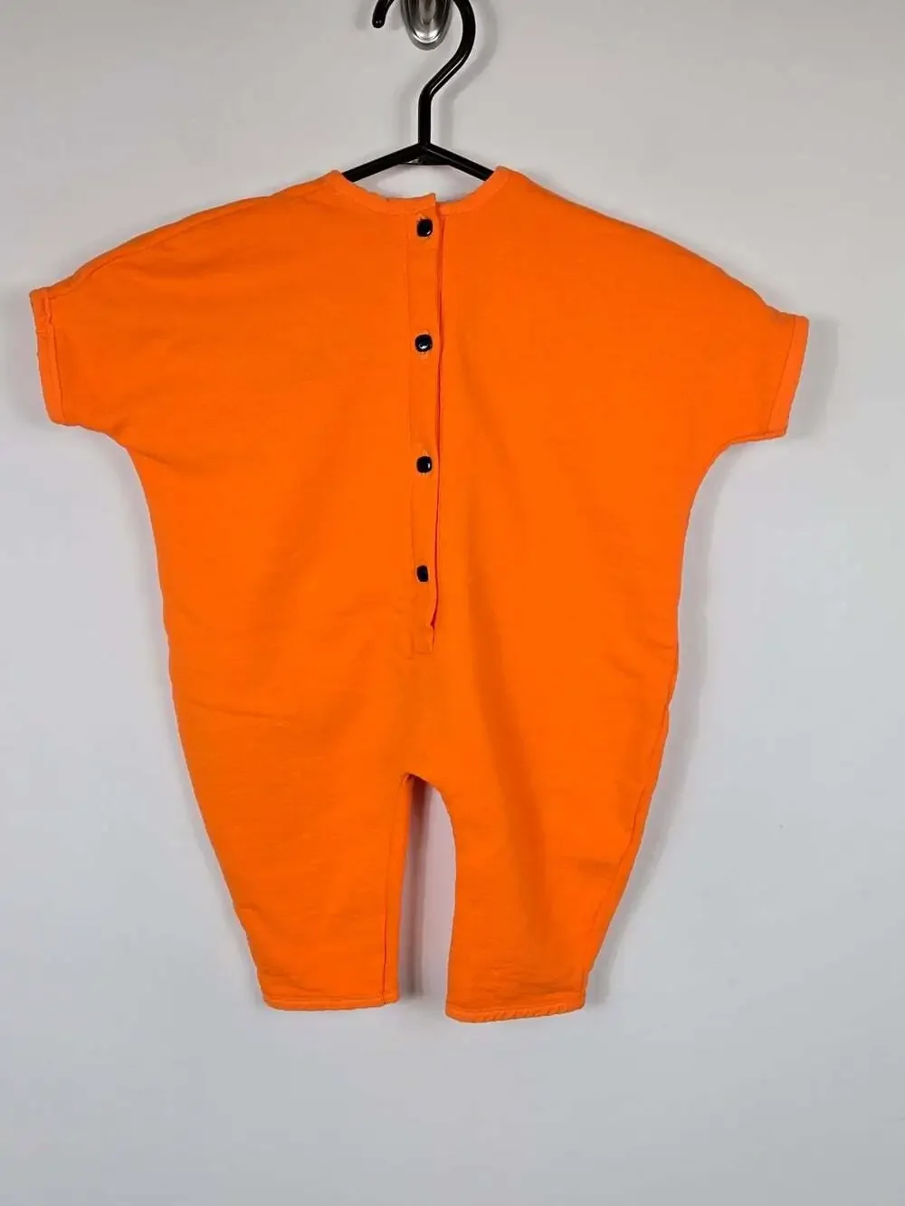 Vintage Deux par Deux Kids Orange Romper 6M  Abstract Ice Cream Jumpsuit 90s